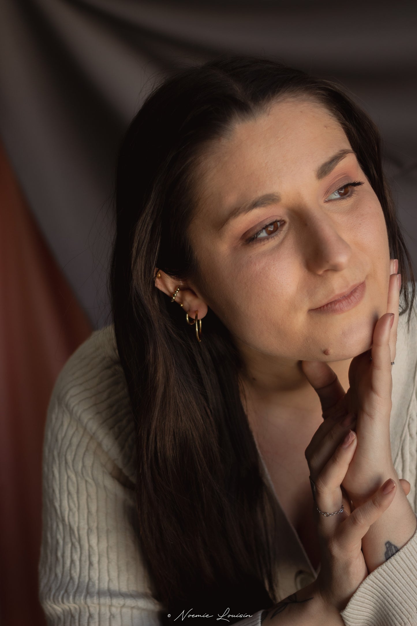 Simple hoop earrings in 14k gold vermeil