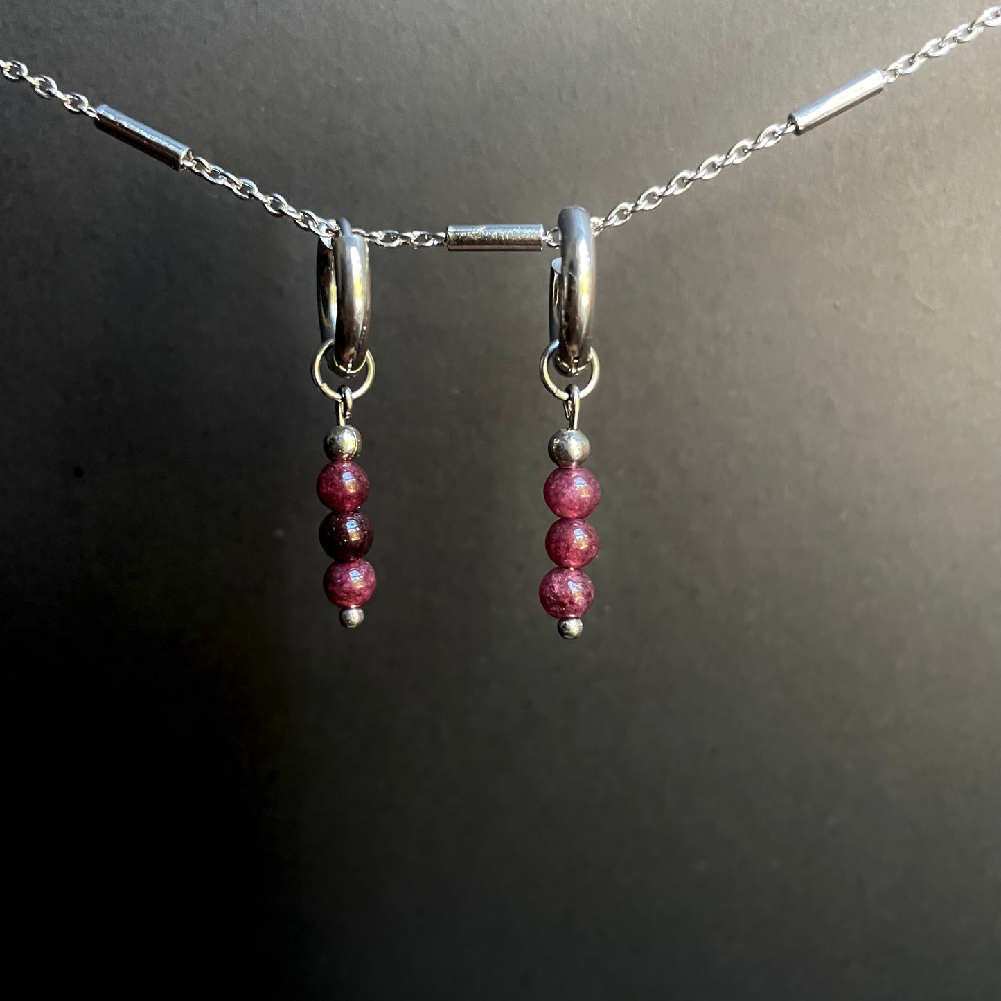 Earrings - Pink Moon (Lepidolite)