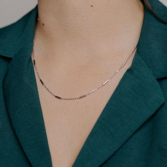 Minimalist Cubic Stainless Steel Necklace